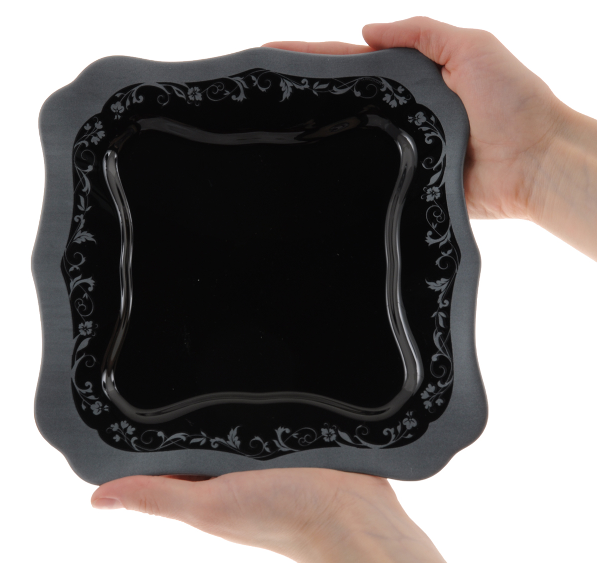 Тарелка обеденная Luminarc "Authentic Silver Black", 26 х 26 см Тарелка обеденная Luminarc "Authentic Silver Black", 26 х 26 см