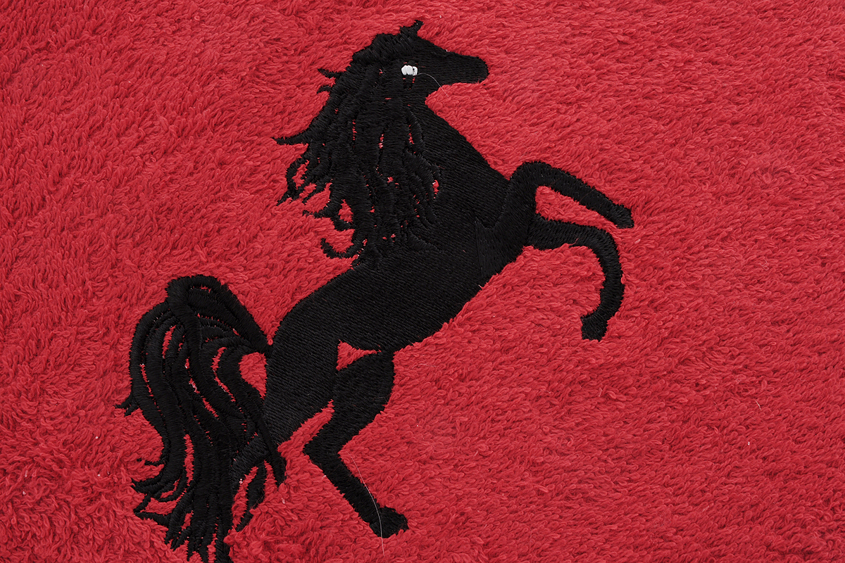 Полотенце Soavita "Luxury. Лошадка", цвет: красный, 70 х 130 см. 70708