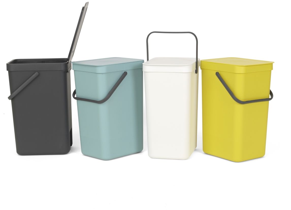 Ведро для мусора Brabantia "Sort & Go", цвет: мятный, 16 л Ведро для мусора Brabantia "Sort & Go", цвет: мятный, 16 л