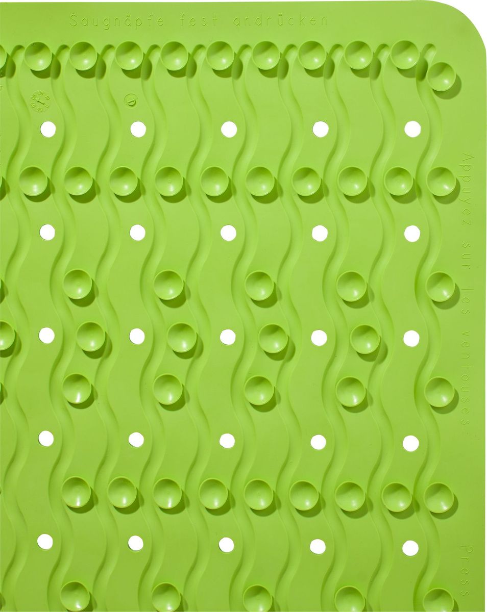 Коврик для ванной Ridder "Playa", противоскользящий, на присосках, цвет: зеленый, 54 х 54 см