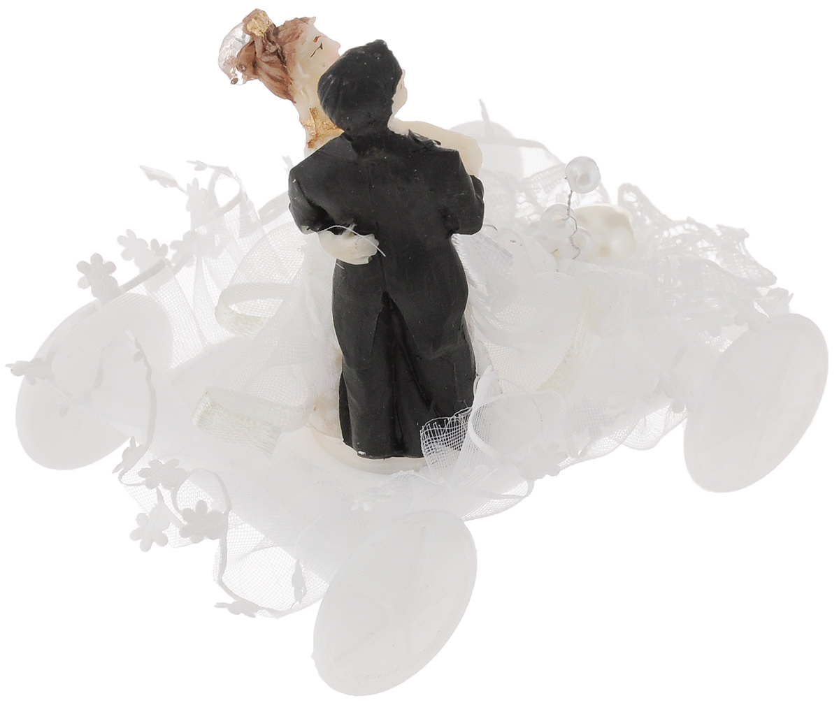 Свадебная фигурка на торт Принт Торг "Жених и невеста на машине", высота 6,5 см