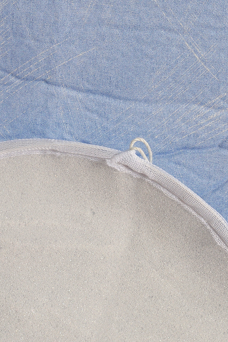 Чехол для гладильной доски "Paterra", антипригарный, с поролоном, цвет: голубой, белый, 126 х 46 см