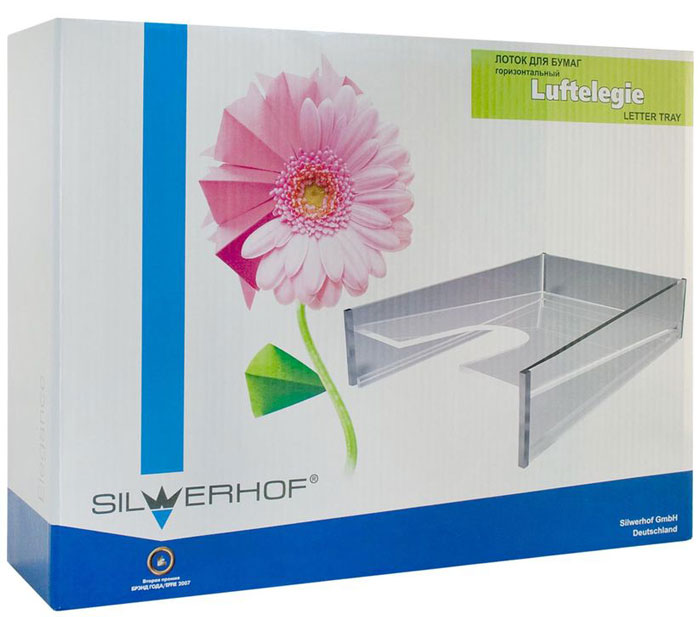 Silwerhof Лоток для бумаг Luftelegie цвет прозрачный 1 отделение Silwerhof Лоток для бумаг Luftelegie цвет прозрачный 1 отделение
