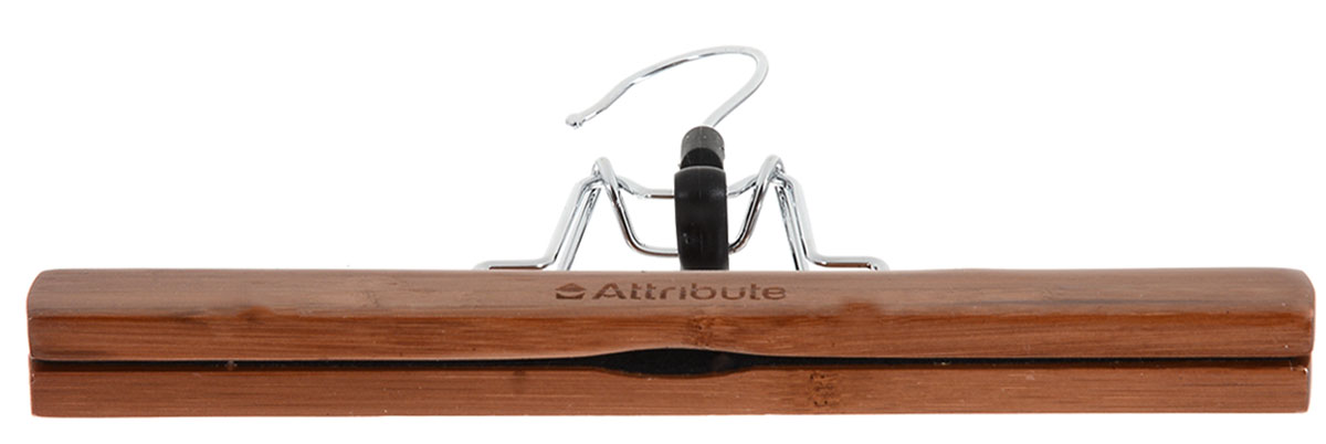 Вешалка для брюк Attribute Hanger "Bamboo", цвет: коричневый, длина 25 см Вешалка для брюк Attribute Hanger "Bamboo", цвет: коричневый, длина 25 см