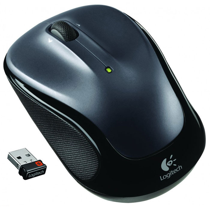 Logitech M325 Wireless Mouse, Dark Silver (910-002142)910-002143,910-002142 Logitech M325 Wireless Mouse, Dark Silver (910-002142)910-002143,910-002142Удобная беспроводная мышь Logitech Wireless M325 с точным позиционированием и колесиком прокрутки, рассчитанным на работу в Интернете. Комфорт для миллионов пользователей: Самая продаваемая мышь в мире, с удобной рельефной формой и резиновыми вставками. Точная прокрутка с малым шагом: Новая технология точной прокрутки с малым шагом ориентирована на работу в Интернете, а прокрутка колесика позволяет перемещаться вперед и назад по веб-страницам. Срок службы батарейки до 18 месяцев: Длительный срок службы батареек практически избавляет от хлопот, связанных с их заменой. Интеллектуальное управление переходом в спящий режим экономит электроэнергию, а индикатор избавляет от неприятных сюрпризов. Нано-приемник Logitech Unifying: Миниатюрный приемник постоянно подключен к ноутбуку. Позволяет работать не только с мышью, но и с совместимой беспроводной клавиатурой, не подключая дополнительные USB-приемники. ...