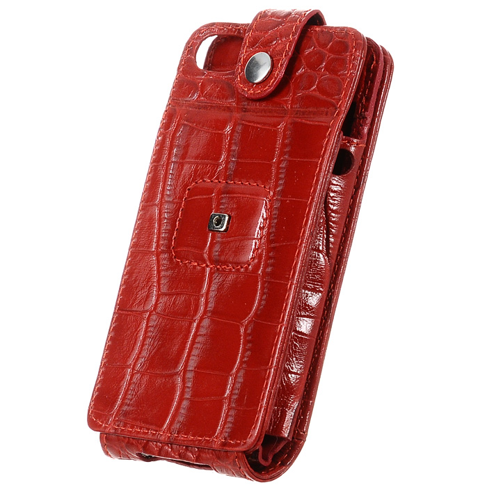 Sena Magnet Flipper для iPhone 4, Red Croco.