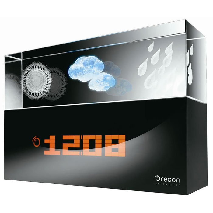 Oregon Scientific BA900 Crystall погодная станцияBA900 Oregon Scientific BA900 Crystall погодная станцияBA900Погодная станция Oregon Scientific BA900 Crystall. Лаконичный и строгий дизайн, сверху в прозрачном пластике расположены три анимированные иконки, оповещающие о солнечной погоде, грядущей облачности или дожде. Снизу в глубоком и строгом черном глянце светятся часы и прогноз погоды на период от 12 до 24 часов. Анимированный трехмерный прогноз погоды на ближайшие 12-24 часа (солнечно, облачно, осадки) Измерение температуры внутри помещения Радиоконтролируемые часы (часы, минуты, секунды) Инфракрасный датчик для переключения данных на дисплее Диапазон измерения температуры внутри помещения: от -5 °С до +50 °С (от 23 °F до 122 °F) Температурное разрешение: 0,1 °С (0,2 °F)