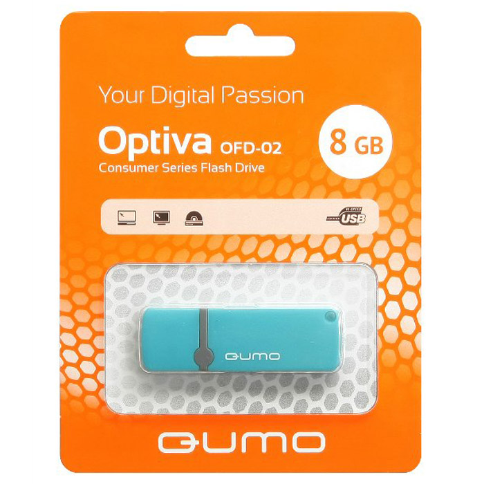 QUMO Optiva 02 8GB, Blue - QUMOQM8GUD-OP2-blue- QUMO Optiva 02      ,      , , .