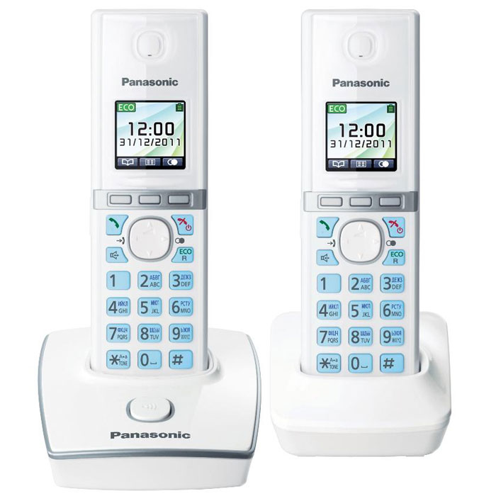 Panasonic KX-TG8052 RUW DECT телефонKX-TG8052RUW Panasonic KX-TG8052 RUW DECT телефонKX-TG8052RUWУникальность радиотелефону Panasonic KX-TG8052 придает функция резервного питания. Обычные DECT телефоны не работают при отключении электричества, а у Panasonic KX-TG8052 заряд аккумуляторов трубки сможет обеспечить временную работу базового блока. В радиотелефоне Panasonic KX-TG8052 сочетаются современный дизайн и множество разнообразных функций. Ключевым преимуществом DECT телефона Panasonic KX-TG8052 стала функция резервного питания базового блока от трубки (при отключении электроэнергии) и цветной TFT-дисплей. Радиотелефон Panasonic KX-TG8052RU выполнен в классическом белом цвете с соблюдением четких прямых линий. Трубка комфортно лежит в руке, а благодаря клавишам с голубой подсветкой и четкому TFT-дисплею набирать номер и изменять настройки телефона очень удобно. Меню радиотелефона Panasonic KX-TG8052RU полностью русифицировано, что существенно упрощает использование телефонной книги. Уникальность этому радиотелефону придает функция резервного питания....