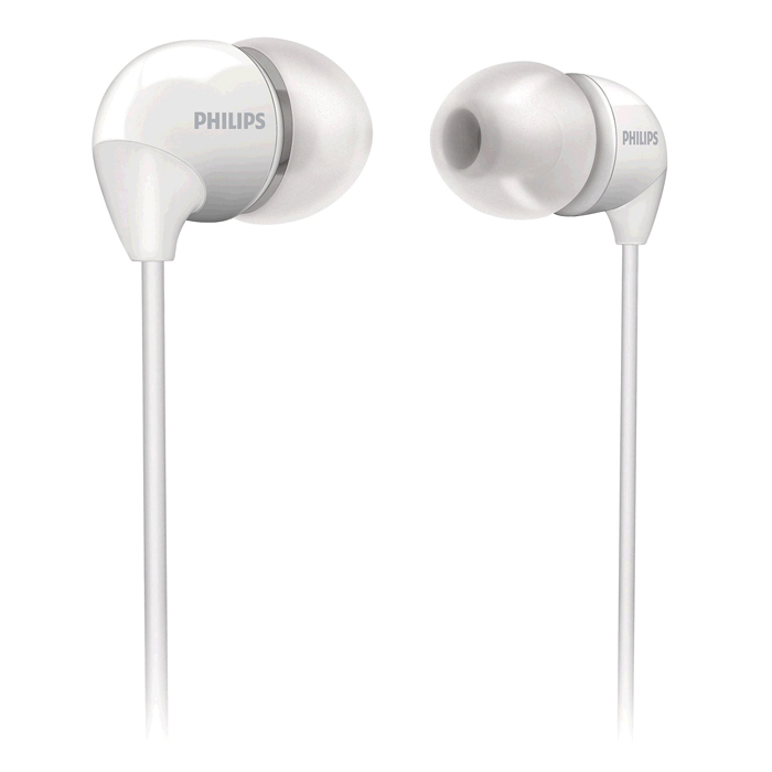 Philips SHE3590WT/10, White наушникиSHE3590WT/10 Philips SHE3590WT/10, White наушникиSHE3590WT/10Маленькие громкие динамики наушников-вкладышей Philips SHE3590 обеспечивают плотное прилегание и чистый звук с мощными басами. Идеальны для наслаждения любимой музыкой. В комплект входит 3 резиновых накладки разного размера, и вы гарантированно подберете пару, которая идеально подходит к вашим ушам. Крохотные излучатели обеспечивают плотность прилегания и полностью заполняют ушную раковину, что заглушает внешние источники звука и увеличивает впечатления от прослушивания. Мягкий резиновый сгиб между наушником и кабелем защищает соединение от разрыва при постоянном сгибании и продлевает срок службы.