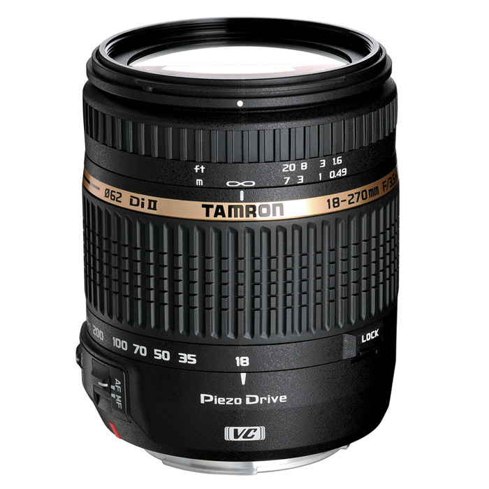 Tamron AF 18-270/3.5-6.3 Di II VC PZD, CanonB008E Tamron AF 18-270/3.5-6.3 Di II VC PZD, CanonB008ETamron AF 18-270 mm f/3.5-6.3 Di II VC PZD (Model B008) — самый легкий и компактный в мире объектив с 15-кратным увеличением и первым приводом PZD (Piezo Drive) от Tamron с автофокусировкой. Объектив, так же как и его предшественник, имеет 15-ти кратный зум. Это является на сегодняшний день, абсолютным рекордом, среди объективов для цифровых зеркальных камер. При этом размеры новой модели уменьшились примерно на 24%, а вес сократился до 450 гр. Так, что теперь объектив AF 18-270mm F/3.5-6.3 Di II VC PZD еще и самый легкий в своем классе. Существенного снижения размеров и веса объектива удалось достичь, благодаря применению ряда оригинальных технических решений, собственной разработки. В качестве привода автофокуса впервые был применен новый тип пьезоэлектрического двигателя (PZD). В отличие от кольцевых пьезодвигателей, привод PZD обладает заметно меньшими размерами, при сохранении высокой скорости работы, плавности хода и низкого уровня шума. Так, что объектив...
