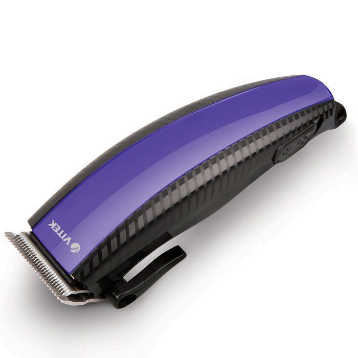 Vitek VT-1357, Violet1357-VT-03 Vitek VT-1357, Violet1357-VT-03Вам нравятся элегантные, простые и удобные в работе вещи? В этом случае Вы не будете сожалеть о такой покупке, как набор для стрижки VITEK VT-1357 VT. Корпус этой модели покрашен в привлекательный фиолетовый цвет, который понравится большинству пользователей. Также стоит сказать, что работать с этой моделью будет особенно легко и просто. Ведь набор для стрижки VITEK VT-1357 VT укомплектован четырьмя различными насадками, которые позволят легко регулировать, до какой длины Вы хотите срезать волосы. Кроме того, эту длину можно регулировать при помощи специального регулятора. Вы без труда будете срезать волосы до 3-12 миллиметров.