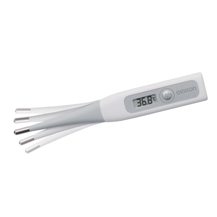 Omron Flex Temp Smart термометр MC-343F-RU000 000 00267 Omron Flex Temp Smart термометр MC-343F-RU000 000 00267Термометр OMRON Flex Temp Smart для измерения аксилярным оральным, ректальным способами с гибким наконечником. Электронный термометр для измерения аксилярным оральным, ректальным способами Гибкий наконечник Время измерения от 10 секунд Водонепроницаемый Звуковой сигнал окончания измерения Память последнего измерения Сменная батарейка Выбор единицы измерения (С или F) Автоматическое выключение для увеличения срока службы элемента питания Пределы допускаемой погрешности измерений: +-0,1 С Футляр для хранения
