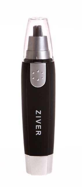 Триммер Ziver-107 для стрижки волос в носу и ушах10.ZV.007 Триммер Ziver-107 для стрижки волос в носу и ушах10.ZV.007Триммер Ziver для стрижки волос в носу и ушах, с подсветкой поможет быстро и решительно избавиться от волосков в носу. Острые лезвия в одно мгновение срезают излишнюю растительность - и делают это очень чисто и быстро. Корпус триммера покрыт специальным прорезиненным составом, очень приятным на ощупь. К триммеру прилагается защитный колпачок и щеточка для чистки лезвий. Триммер работает от батарейки типа АА (не входит в комплект). Характеристики: Материал: пластик, металл. Размер триммера: 3 см х 3 см х 13 см. Размер упаковки: 18 см х 3 см х 7 см. Характеристики: Материал: пластик, металл. Размер триммера: 3 см х 3 см х 13 см. Размер упаковки: 18 см х 3 см х 7 см.