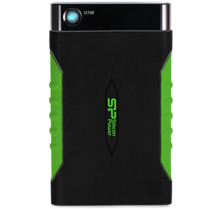 Silicon Power Armor A15, 1TB USB3.0, Black (SP010TBPHDA15S3K)SP010TBPHDA15S3K Silicon Power Armor A15, 1TB USB3.0, Black (SP010TBPHDA15S3K)SP010TBPHDA15S3KSilicon Power Armor A15 оснащен высокоскоростным интерфейсом USB 3.0 с пропускной способностью 5 Гб/сек, что в 10 раз превышает пропускную способность интерфейса USB 2.0, что позволяет сократить время передачи массивных файлов. Устройство удостоено награды 2012 Taiwan Excellence Award. Silicon Power Armor A15 поддерживает высокую скорость передачи данных до 5Гб/сек и имеет прочный и ударостойкий корпус. Особая внутренняя система защиты диска соответствует военным стандартам США - MIL-STD- 810F 516.5 procedure IV (тест на падение) и оснащена двухступенчатой противоударной технологией. Протестирован на падение продукта непосредственно на бетонный пол (или более твердую поверхность). Тест с использованием оборудования для теста на падение: свободное падение с высоты 122 см. Протестированы 26 контактных точек (8 углов, 12 боковых сторон, 6 поверхностей. Easy Plug in and use - не требует внешних источников питания. Функция one-touch backup и программное...