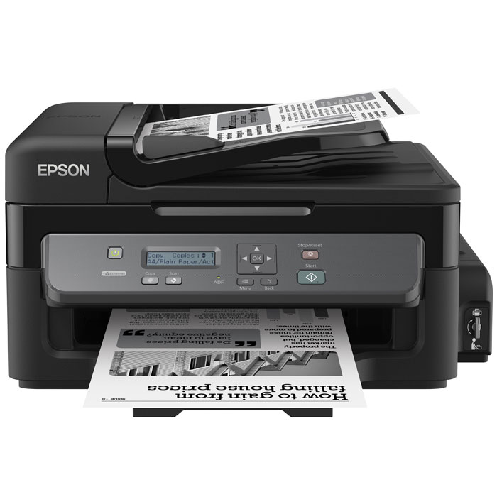 Epson M200 МФУC11CC83311 Epson M200 МФУC11CC83311Монохромный принтер-сканер-копир с рекордно низкой себестоимостью печати и подключением по сети Epson М200 - это высокоскоростное струйное монохромное МФУ большими емкостями для чернил объемом 140 мл, и автоподатчиком для сканирования документов емкостью на 30 листов. Благодаря своей уникальной конструкции данное устройство дает возможность печатать документы с рекордно низкой себестоимость, а за счет использования пигментных чернил отпечатки мгновенно высыхают и не размазываться при попадании воды или механическом воздействии. Рекордно низкая себестоимость печати Благодаря большим емкостям и контейнерам с чернилами по 140 мл вы сможете напечатать большой объем документов по рекордно низкой цене: всего 15 коп. за документ формата А4 Два контейнера с чернилами по 140 мл в комплекте. В комплекте с устройством идет два контейнера с чернилами пигментными чернилами емкостью по 140 мл. каждый. Благодаря этому приобретая новое устройство, вы...