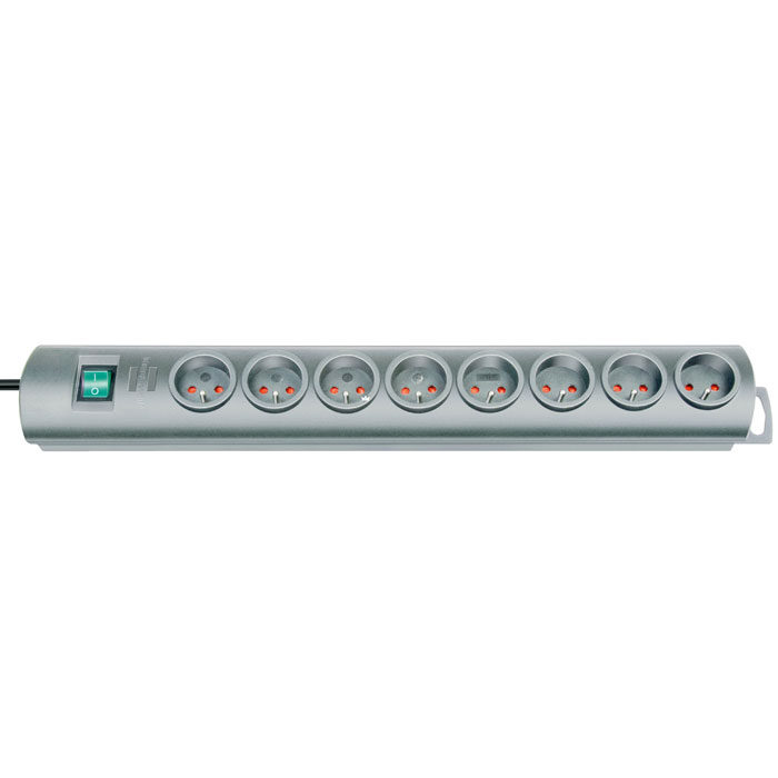Brennenstuhl Primera-Line удлинитель на 8 розеток, Silver1153390128 Brennenstuhl Primera-Line удлинитель на 8 розеток, Silver1153390128Удлинитель на 8 розеток Brennenstuhl Primera-Line (1 153 300 128) с возможностью выводить кабель с разных сторон устройства. Кабельный зажим для хранения излишков кабеля Удобное расстояние между розетками Возможность настенного монтажа Розетки защищены от детей Двухполюсный выключатель Тип кабеля: H05VV-F 3G1,5