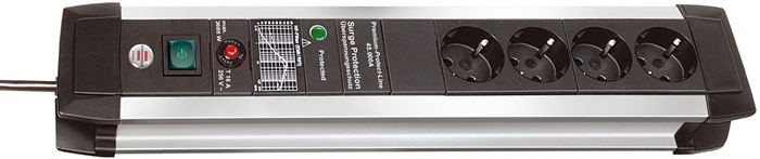 Brennenstuhl Premium-Protect-Line 60.000 A 4 розетки, 3 м1391000604 Brennenstuhl Premium-Protect-Line 60.000 A 4 розетки, 3 м1391000604Удлинитель на 4 розетки с защитой от перенапряжения Brennenstuhl Premium-Protect-Line предназначен для подключения различных приборов и устройств к электросети. Устройство оснащено встроенным фильтром для защиты от высокочастотных помех. Защита оборудования от перенапряжения (непрямые удары молнии), максимум до 60 000 A Прочный матовый алюминиевый корпус Двухполюсный выключатель с подсветкой Предохранитель 16 А Розетки с защитой от детей Тип кабеля: H05VV-F 3G1,5 Фильтр: EMI/RFI