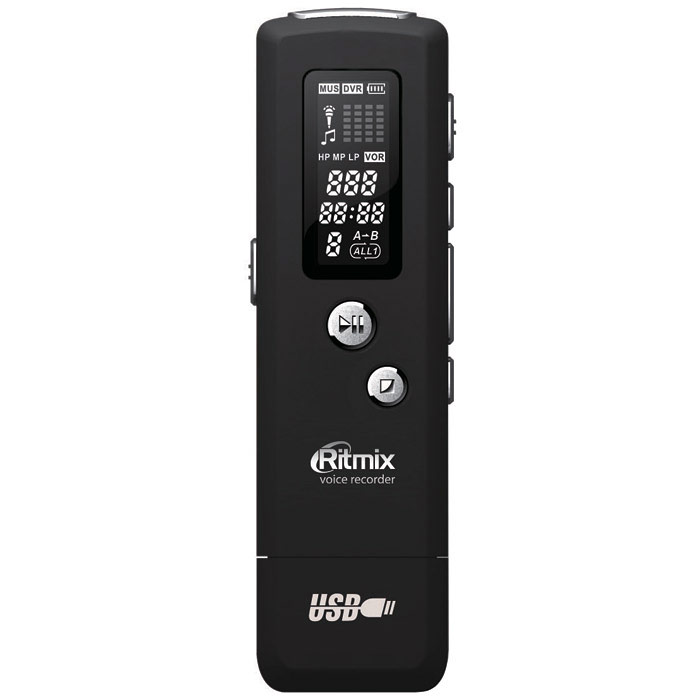 Ritmix RR-650 4GB диктофонRITMIX RR-650 Ritmix RR-650 4GB диктофонRITMIX RR-650Ritmix RR-650 – цифровой диктофон в сверхкомпактном корпусе шириной всего 25 мм, выполненном из прорезиненного пластика. Рекордер имеет два режима записи: HP и LP, возможно быстрое начало записи переключением всего лишь одной клавиши. RR-650 обеспечивает запись с прямым кодированием в MP3, а также в формате REC. При помощи комплектного кабеля можно записывать телефонные разговоры.