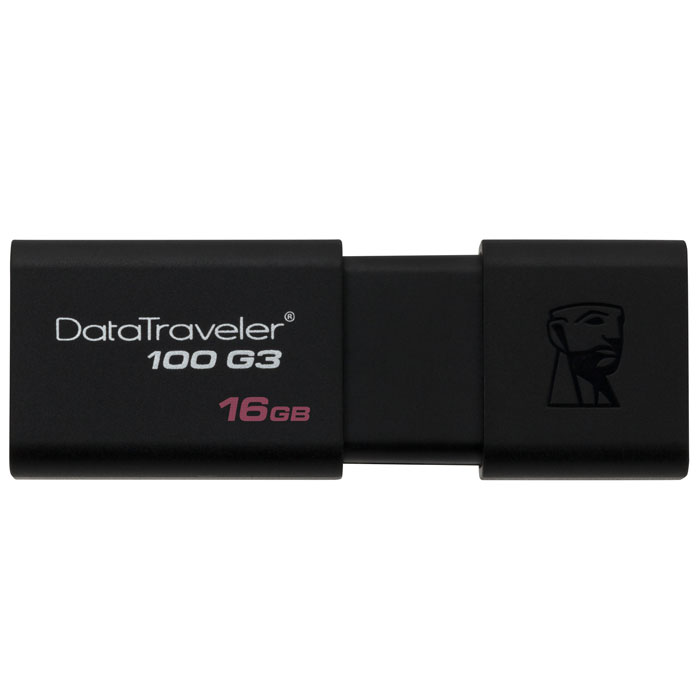 Kingston DataTraveler 100 G3 16GB USB 3.0 флэш-драйвDT100G3/16GB Kingston DataTraveler 100 G3 16GB USB 3.0 флэш-драйвDT100G3/16GBUSB-накопитель DataTraveler 100 G3 (DT100G3) компании Kingston соответствует спецификациям нового поколения USB 3.0 и позволяет использовать все преимущества новейших технологий, используемых в современных ноутбуках, настольных компьютерах и других цифровых устройствах. С накопителем DT100G3 хранение и передача документов, презентаций, музыки, видео и решение других задач становится быстрее и проще. DT100G3 имеет невысокую стоимость, что обеспечивает экономически эффективный переход на технологию USB 3.0. Накопитель DT100G3 доступен в вариантах емкости 8ГБ-64ГБ, поддерживает обратную совместимость с USB 2.0. Используйте технологии будущего уже сегодня!