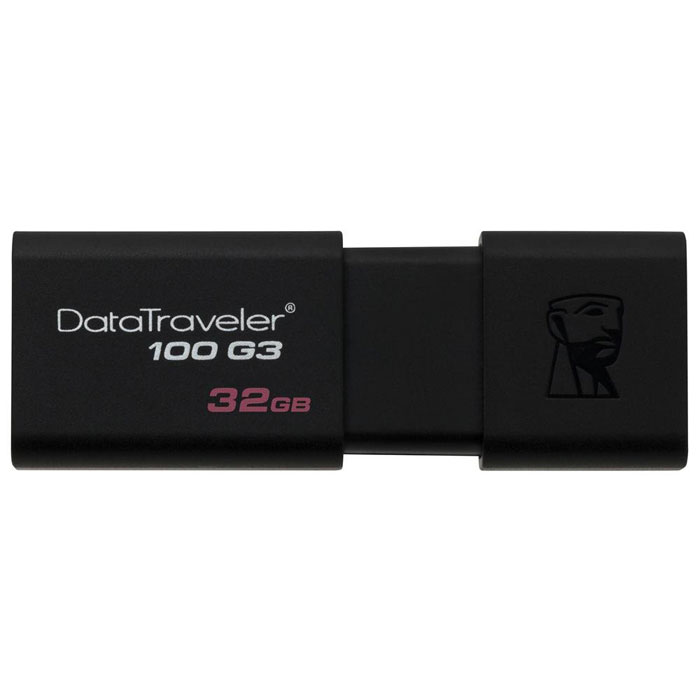 Kingston DataTraveler 100 G3 32GB USB 3.0 флэш-драйвDT100G3/32GB Kingston DataTraveler 100 G3 32GB USB 3.0 флэш-драйвDT100G3/32GBUSB-накопитель DataTraveler 100 G3 (DT100G3) компании Kingston соответствует спецификациям нового поколения USB 3.0 и позволяет использовать все преимущества новейших технологий, используемых в современных ноутбуках, настольных компьютерах и других цифровых устройствах. С накопителем DT100G3 хранение и передача документов, презентаций, музыки, видео и решение других задач становится быстрее и проще. DT100G3 имеет невысокую стоимость, что обеспечивает экономически эффективный переход на технологию USB 3.0. Накопитель DT100G3 доступен в вариантах емкости 8 ГБ - 64 ГБ, поддерживает обратную совместимость с USB 2.0. Используйте технологии будущего уже сегодня!