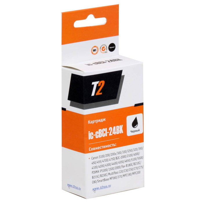 T2 IC-CBCI-24BK картридж для Canon S100/300/i250/BJC-2100/4200/5500/PIXMA iP1500/2000, BlackIC-CBCI-24BK T2 IC-CBCI-24BK картридж для Canon S100/300/i250/BJC-2100/4200/5500/PIXMA iP1500/2000, BlackIC-CBCI-24BKКартридж T2 IC-CBCI-24BK с черными чернилами для принтеров и МФУ Canon. Картридж собран из японских комплектующих и протестирован по стандарту STMC.