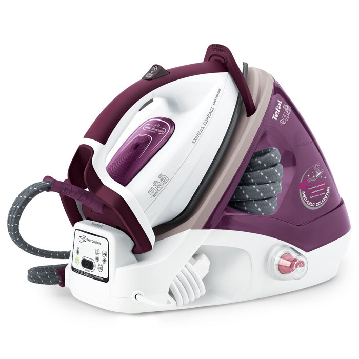 Tefal GV7620 Express Compact Easy Control парогенераторGV7620E0 Tefal GV7620 Express Compact Easy Control парогенераторGV7620E0Парогенератор Tefal GV7620 поможет вам, если ваш утюг уже не справляется с объемом глажки, или вы просто хотите снизить затраты времени на ежедневный процесс приведения одежды в надлежащее состояние. Благодаря стабильно высокой скорости постоянной подачи пара парогенератором можно проглаживать сразу несколько слоев одежды, а самое главное - отлично отпаривать вещи в вертикальном положении. Парогенератор Tefal GV7620 чрезвычайно удобен. При необходимости его можно использовать в течение длительного периода. Особенно важно, что резервуар с водой теперь не придется поднимать и опускать на протяжении всей глажки. Благодаря удобной ручке гладить становится легко и приятно, и вы готовы к любым объемам. Важной отличительной чертой парогенератора Tefal GV7620 является безопасность. Утюг надежно защелкивается в системе, шнуры не мешаются, поскольку для подающего пар шнура предусмотрен специальный канал, а для сетевого шнура - отсек для хранения. К тому же шнуры крепятся к...