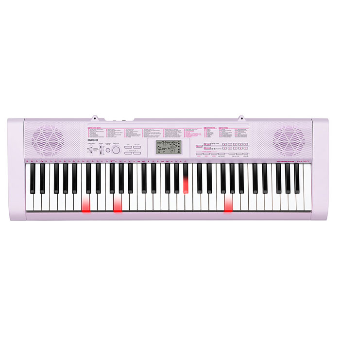 Casio LK-127, Pink синтезаторLK-127 Casio LK-127, Pink синтезаторLK-127Система обучения CASIO с подсветкой клавиатуры - удобный и быстрый способ обучения игре. Достаточно просто включить LK-127 и выбрать композицию. Система разделена на три уровня и дает возможность обучаться именно в вашем темпе - можно устанавливать любую скорость процесса обучения. 100 тембров, 50 стилей и 100 композиций провоцируют интерес к обучению. С помощью системы мотивации, обучение проходит быстро и легко. Кстати, в дизайне также присутствует легкость и простота.