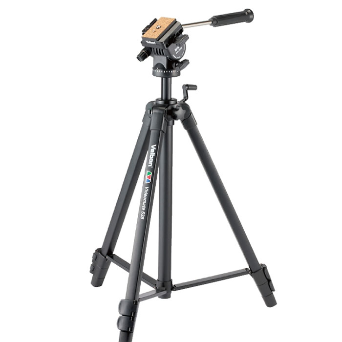 Velbon Videomate 538\F штативVideomate 538\F Velbon Videomate 538\F штативVideomate 538\FВидеоштатив с замками-клипсами. Несъемная гидростатическая композитная 2d-видеоголовка Velbon PH-368 Vel-Flo 9 (площадка QB-6RL) на подъёмной реечной центральной колонне обеспечивает максимальную мобильность камеры.