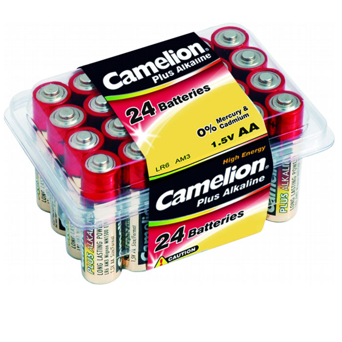 Camelion LR6-PB24 Plus, батарейки 1.5В, 24 шт6752 Camelion LR6-PB24 Plus, батарейки 1.5В, 24 шт6752Специальные щелочные элементы питания Camelion LR6-PB24 с высокой энергоемкомстью предназначены для использования в пультах дистанционного управления, различной -аудио, -видео технике.