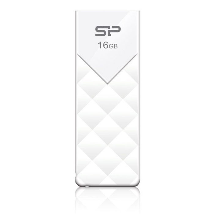 Silicon Power Ultima U03 16GB, White USB-флэш накопительSP016GBUF2U03V1W Silicon Power Ultima U03 16GB, White USB-флэш накопительSP016GBUF2U03V1WЭлегантный дизайн SP Ultima U03 отличается простотой и классическим стилем. Лицевая сторона корпуса напоминает сверкающие грани кристалла. Новый накопитель также оснащен выдвижным коннектором для удобства пользователей. Стильный Ultima U03 позволяет пользователям удобно хранить и использовать данные. Накопитель оснащен встроенным LED индикатором на лицевой стороне для отображения статуса передачи данных.