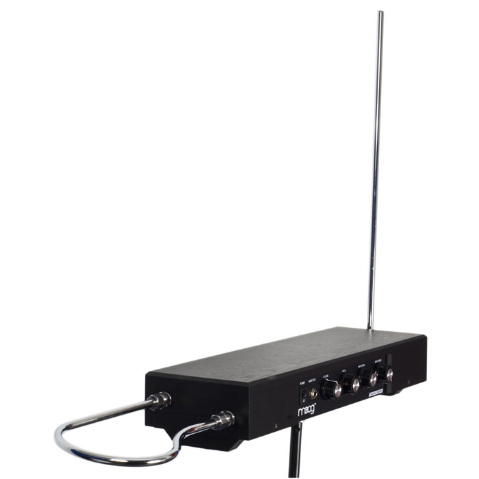 Moog Etherwave Theremin Black электронный музыкальный инструментMCI48150 Moog Etherwave Theremin Black электронный музыкальный инструментMCI48150Moog Etherwave Theremin Black - терменвокс, электронный музыкальный инструмент для бесконтактного исполнения, подводя руку на определенное расстояние к левой антенне можно изменять амплитуду, а к правой - высоту звука.