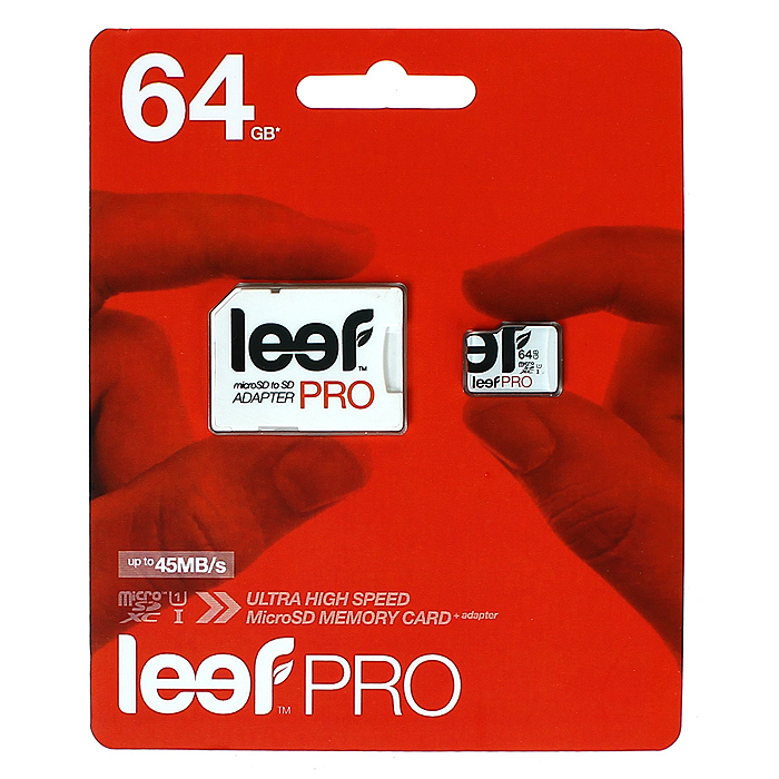 Leef microSD PRO 64GB UHSLFMSDPRO-06410R Leef microSD PRO 64GB UHSLFMSDPRO-06410RLeef microSD PRO - профессиональная карта памяти. Позволяет надежно хранить фотографии, музыку, фильмы и любую другую информацию. Она выпускается в вариантах различной емкостью и идеально подходит для планшетных ПК и смартфонов. Вся продукция Leef водонепроницаемая, ударопрочная, имеет пылезащищенный корпус и устойчива к работе в экстремальных температурных условиях.