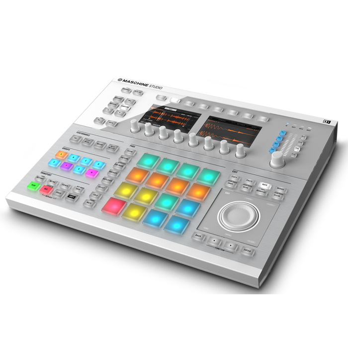 Native Instruments Maschine Studio, White Midi-клавиатураMaschine Studio (white) Native Instruments Maschine Studio, White Midi-клавиатураMaschine Studio (white)Native Instruments Maschine Studio - MIDI-клавиатура для профессионального создания и исполнения музыки. Гладкий, прочный корпус предоставляет доступ ко всем ключевым функциям девайса. Аппарат оснащен выделенными кнопками и джогами для быстрого просмотра, редактирования и аранжировки музыки. 2 LCD дисплеями высокого разрешения обеспечивают интуитивно понятный рабочий процесс, от которого Вы получите непередаваемое удовольствие.