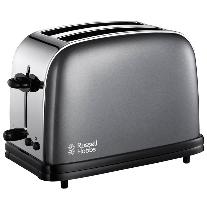 Russell Hobbs 18954-56 Colours, Grey тостер18954-56 Russell Hobbs 18954-56 Colours, Grey тостер18954-56Тостер Russell Hobbs 18954-56 Colours в серых тонах снабжен полезными функциями размораживания, подогрева булочек и отключения, а также регулируемой температурной системой поджаривания хлеба. Корпус прибора выполнен из полированной нержавеющей стали. Сверхширокие слоты для тостов Ножки с противоскользящим резиновым покрытием