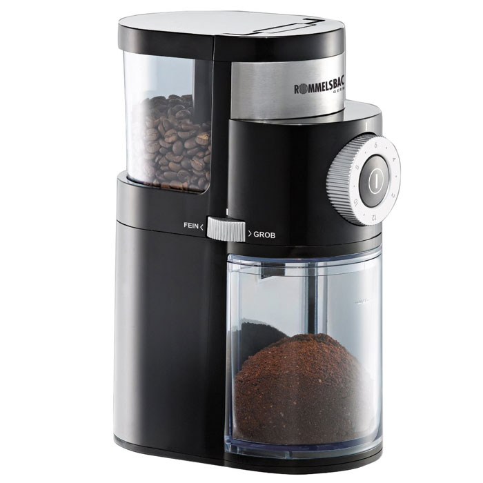 Rommelsbacher EKM 200 кофемолкаEKM 200 Rommelsbacher EKM 200 кофемолкаEKM 200Свежемолотые кофейные зерна обладают более насыщенным ароматом, чем купленные в магазине. Кофемолка Rommelsbacher EKM 200 с системой помола жернова обеспечит желаемый помол кофейных зерен любого вида. Устройство отличается крепким корпусом и стильным внешним видом. Модель вмещает 250 г зерен, чего хватит сразу на несколько порций: от 2 до 12. Молотый кофе поступает в специальную съемную емкость, откуда легко извлекается. Готовый порошок получается идеально однородным. Съемный дисковый измельчитель облегчает мытье прибора, а для удобства хранения предусмотрен отсек для намотки сетевого кабеля. Кофемолка Rommelsbacher EKM 200 прекрасно справляется с большими нагрузками, так что вы сможете намолоть столько зерен, сколько вам необходимо. Теперь каждое ваше утро будет начинаться с чашечки бодрящего свежеприготовленного кофе.