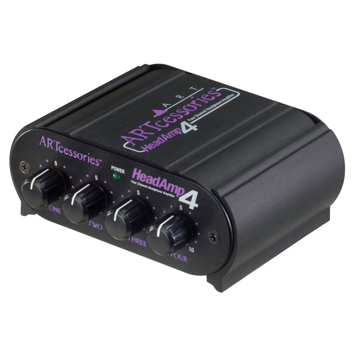ART HeadAMP4 предусилительHeadAMP4 ART HeadAMP4 предусилительHeadAMP4Усилитель для наушников ART HeadAMP4 в обновленном корпусе с входами и выходами 1/4 (jack) и 1/8(mini-jack) и индивидуальными регуляторами громкости для каждого из четырех выходов. Устройство обеспечивает низкий уровень шума и искажений и идеально подходит для почти любой домашней или project-студии. ART HeadAmp4 добавляет дополнительные выходы на наушники для микшера, компьютерного аудиоинтерфейса, рабочей станции, медиаплеера или ноутбука. Разъемы 1/4 и 1/8 позволяют подключить HeadAmp4 к практически любому источнику и использовать его с различными типами наушников.