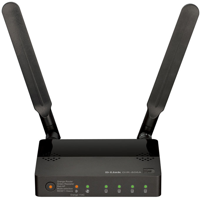 D-Link DIR-806A/RU/A1A маршрутизаторDIR-806A/RU/A1A D-Link DIR-806A/RU/A1A маршрутизаторDIR-806A/RU/A1AИспользуя беспроводной маршрутизатор DIR-806A, Вы сможете быстро организовать высокоскоростную беспроводную сеть для компьютеров и мобильных устройств дома и в офисе. Маршрутизатор работает в диапазоне 2,4 ГГц, 5 ГГц или в обоих диапазонах одновременно. DIR-806A может выполнять функции точки доступа для подключения к беспроводной сети устройств, работающих по стандартам 802.11a, 802.11b, 802.11g, 802.11n и 802.11ac draft (со скоростью до 733 Мбит/с).В маршрутизаторе реализовано множество функций для беспроводного интерфейса. Устройство поддерживает несколько стандартов безопасности (WEP, WPA/WPA2), фильтрацию подключаемых устройств по MAC-адресу, а также позволяет использовать технологии WPS и WMM. Режим маршрутизатора: Вы можете подключить DIR-806A в режиме маршрутизатора к кабельному или DSL-модему или выделенной Ethernet-линии, чтобы использовать высокоскоростное соединение с сетью Интернет для решения широкого круга профессиональных задач. ...