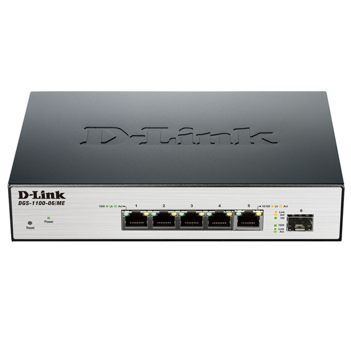 D-Link DGS-1100-06/ME/A1B коммутаторDGS-1100-06/ME/A1B D-Link DGS-1100-06/ME/A1B коммутаторDGS-1100-06/ME/A1BНастраиваемый коммутатор DGS-1100-06/ME оснащен 5 портами 10/100/1000Base-T и 1 SFP-портом. Предназначенный для развертывания сетей Metro Ethernet, данный коммутатор выполнен в надежном корпусе и поддерживает функции Multicast для предоставления IPTV-сервиса. 5 портов 10/100/1000 Мбит/с оснащены встроенной защитой от перенапряжений до 6 кВ. Наличие оптического порта SFP предоставляет возможность построения сетей FTTx. Multicast: DGS-1100-06/ME предоставляет возможность работы с IPTV-сервисами или любыми другими, основанными на передаче многоадресного трафика, пользующимися растущим спросом на рынке, благодаря поддержке таких функций как IGMP Snooping, Limited IP Multicast (Ограничение многоадресной рассылки по IP-адресам), ISM VLAN и MLD Snooping. Использование данных функций позволяет обеспечить оптимальную полосу пропускания с сохранением высокого качества передачи данных. Функция Limited IP Multicast позволяет создать профили многоадресной...