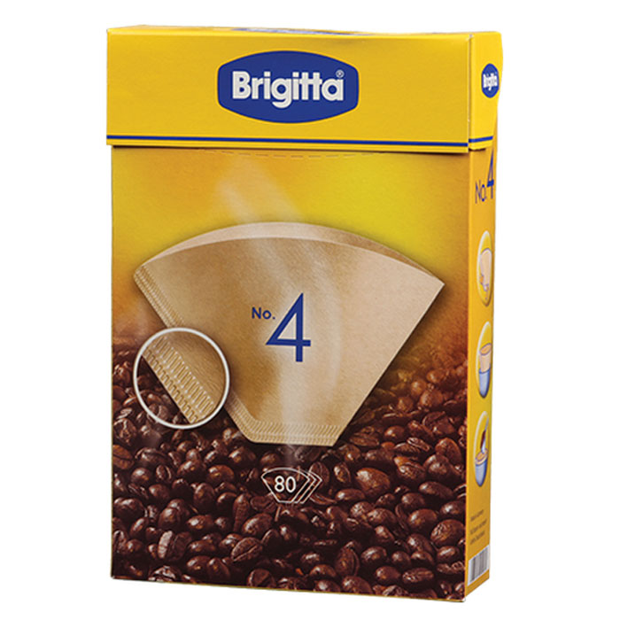 Melitta Brigitta No.4 фильтры бумажные, 80 шт.0200144 Melitta Brigitta No.4 фильтры бумажные, 80 шт.0200144Кофе-фильтры Melitta Brigitta No.4 сделаны из высококачественной бумаги, не придающей посторонний вкус кофе. Двойной шов обеспечивает оптимальную прочность фильтра. Постоянный контроль качества производства гарантирует получение насыщенного аромата свежесваренного кофе.