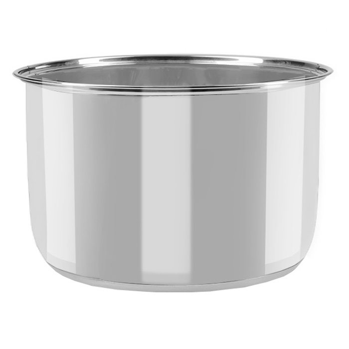 Redmond RB-S520 (RIP-S4), Silver чаша для мультиваркиRIP-S4 Redmond RB-S520 (RIP-S4), Silver чаша для мультиваркиRIP-S4Чаша Redmond RIP S4 изготовлена из высококачественной нержавеющей стали, практически не боится механических воздействий и не подвержена коррозии. Вы можете использовать чашу для приготовления блюд как в мультиварке, так и в духовом шкафу, или просто как обычную кастрюлю, которую можно ставить на электроплиту или газовую конфорку. RIP S4 очень удобна как дополнительная чаша к мультиварке Redmond для приготовления супов, в том числе крем-супов и супов-пюре - ведь в такой емкости Вы можете взбивать содержимое блендером, совершенно не опасаясь повредить внутреннее покрытие чаши. Вы сможете использовать чашу для приготовления блюд как в мультиварке, так и в духовом шкафу. Высота чаши 135 мм. Объем чаши в 5 литров, позволит приготовить обед для 2-5 человек.
