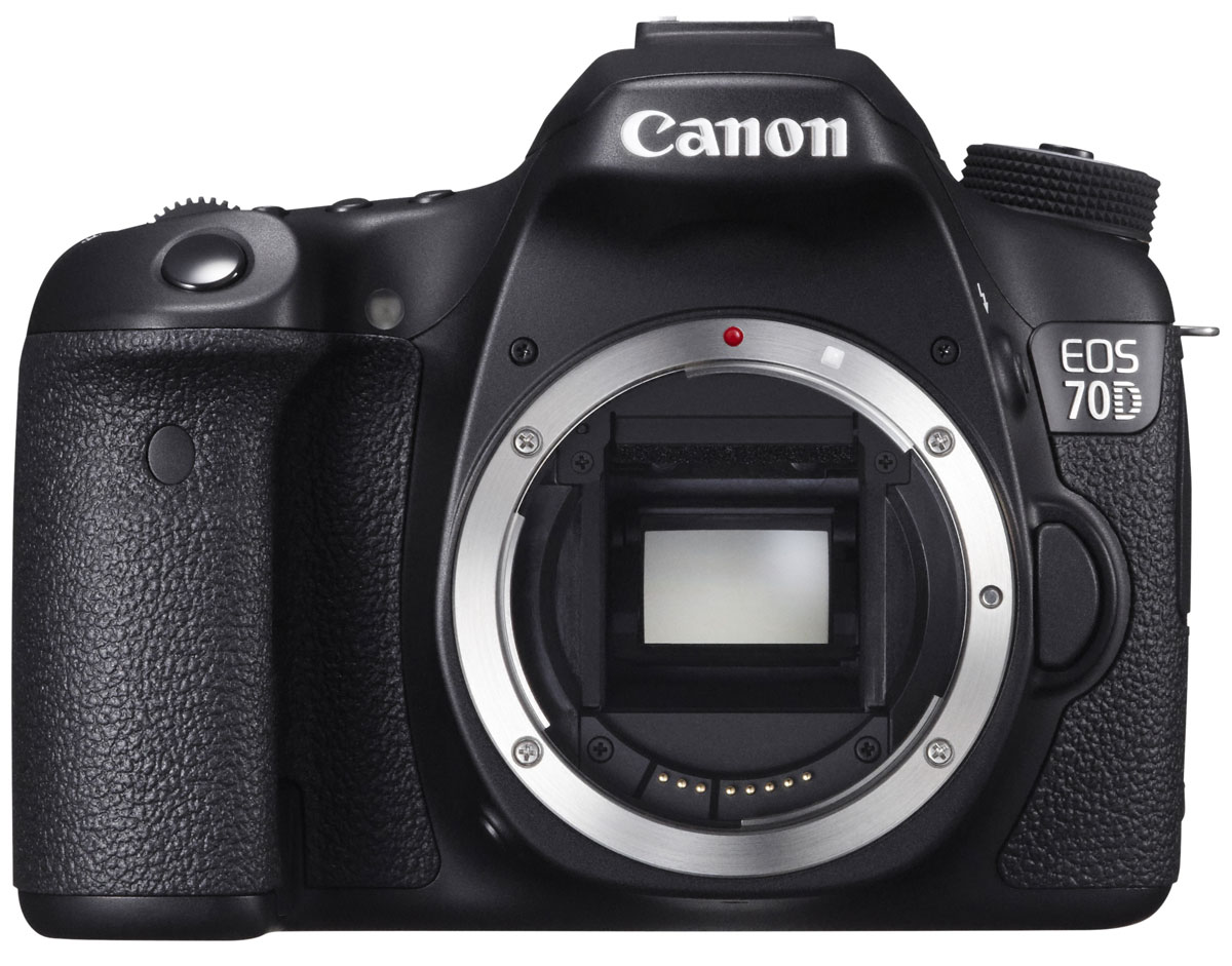 Canon EOS 70D Body цифровая зеркальная фотокамера8469B004 Canon EOS 70D Body цифровая зеркальная фотокамера8469B004Сохраняйте важные моменты жизни, делая потрясающие снимки или видеозаписи в формате Full HD с помощью высокопроизводительной камеры Canon EOS 70D со скоростью съемки 7 кадров/с при полном разрешении, усовершенствованной 19-точечной системой автофокусировки и уникальной технологией двухпиксельного CMOS-автофокуса компании Canon. CMOS-датчик с 20,2 млн. пикселей и процессор DIGIC 5+: Высокопроизводительная камера EOS 70D оснащена CMOS-датчиком APS-C с 20,2 млн. пикселей и мощным процессором обработки изображения DIGIC 5+, что позволяет получать безупречно четкие 14-битные изображения и передавать мельчайшие детали. Естественность цветопередачи дополнена плавностью переходов полутонов. Поймайте момент: Получать превосходные фотографии быстро перемещающихся объектов (как, например, в спорте или дикой природе) теперь просто благодаря использованию серийной съемки со скоростью 7 кадров/с при полном разрешении и высокопроизводительной...