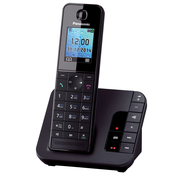 Panasonic KX-TGH220 RUB, Black DECT-телефонKX-TGH220RUB Panasonic KX-TGH220 RUB, Black DECT-телефонKX-TGH220RUBБеспроводной DECT-телефон Panasonic KX-TGH220 RU с автоответчиком. Обладает компактным дизайном корпуса и приятной подсветкой. В число полезных функций входит: автоматический определитель номера, широкий телефонный справочник на 200 записей, опция снижения уровня фонового шума и функция резервного питания. Данный телефон совместим с брелоком-искателем KX-TGA20RU, которой помогает найти любой предмет с помощью трубки. Брелок-искатель приобретается отдельно Ночной режим Эко-режим