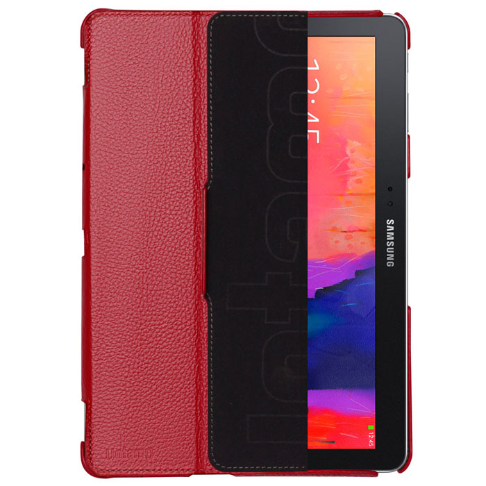 Untamo Alto чехол для Samsung Galaxy Tab Pro 10.1, RedUALSGTPRO10RED Untamo Alto чехол для Samsung Galaxy Tab Pro 10.1, RedUALSGTPRO10REDЧехол Untamo Alto для Samsung Galaxy Tab Pro 10.1 изготовлен из натуральной кожи. Он защищает устройство от царапин и повреждений. Все кнопки и разъемы доступны без снятия чехла. Модель из тонкой кожи четко повторяет контуры устройства, не утяжеляя его. Подкладка из микрофибры обеспечивает дополнительную защиту планшетного компьютера. Чехол позволяет устанавливать устройство в двух положениях - для печати и просмотра.