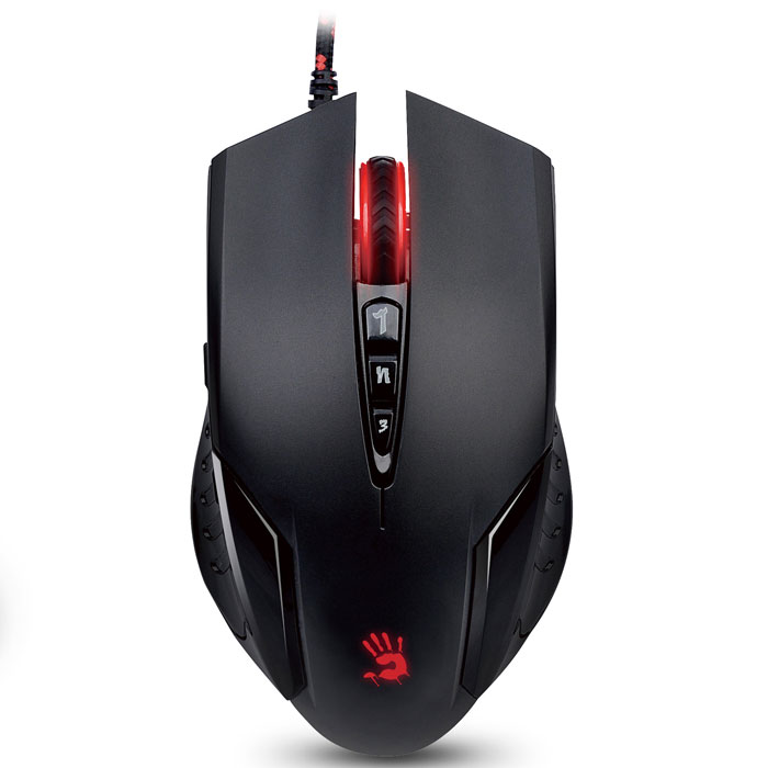 A4Tech Bloody V5M, Black игровая мышьV5M A4Tech Bloody V5M, Black игровая мышьV5MA4Tech Bloody V5M - проводная игровая мышь с 5 режимами разрешения. Автоматическое подавление отдачи обеспечивает максимальную четкость выстрелов. Возможность выбора режима стрельбы нажатием одной кнопки и время отклика до 1 мс делает это устройство идеальным выбором для любого геймера. Встроенная память: 160 КБ Интерфейс: USB Ускорение: 30g Срок жизни кнопок: 10 млн. кликов