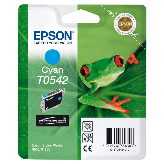 Epson T0542 (C13T05424010), Cyan картридж для Stylus Photo R800/R1800C13T05424010 Epson T0542 (C13T05424010), Cyan картридж для Stylus Photo R800/R1800C13T05424010Картридж Epson T054 с цветными чернилами для струйной печати. Качество устройств Epson и расходных материалов гарантируют четкую печать и устойчивость к выцветанию. Картридж прост в установке и использовании.