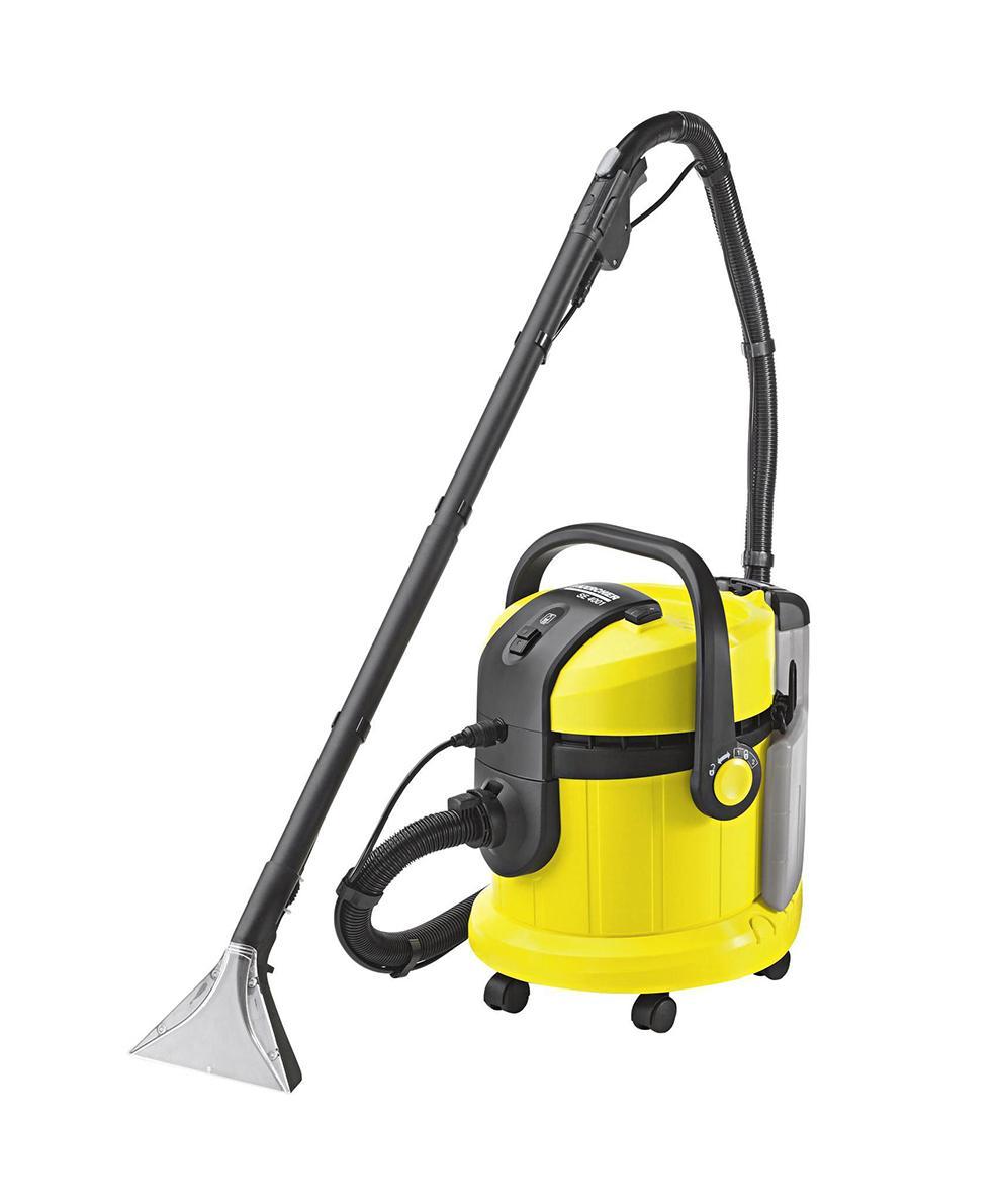 Моющий пылесос Karcher SE 4001 1.081-130.01.081-130.0 Моющий пылесос Karcher SE 4001 1.081-130.01.081-130.0Несмотря на ежедневный уход, ковровое покрытие пола со временем становится все более невзрачным. В местах, где больше всего ходят, образуются некрасивые дорожки, которые не удаляются при обычной чистке пылесосом. Поэтому тем, кто хочет сэкономить на дорогостоящей чистке силами специалистов, лучше всего использовать моющие пылесосы Karcher. Так называемый пылесос 3 в 1 или аппарат для распыления с экстракцией SE 4001 выполняет чистку ковра с проникновением глубоко в поры. К тому же, он прекрасно подходит для чистки твердых полов, например, из камня, кафеля и линолеума. По сравнению с традиционной чисткой аппарат Karcher SE4001 имеет очень убедительные преимущества: здесь используется исключительно чистая вода из бака для чистой воды. Грязная вода собирается отдельно. В отличие от чистки с помощью губки и ведра, грязная вода не соприкасается с чистой. Таким образом, грязь не только распределяется, но и эффективно удаляется. SE 4001 гарантирует оптимальную глубокую чистку и...
