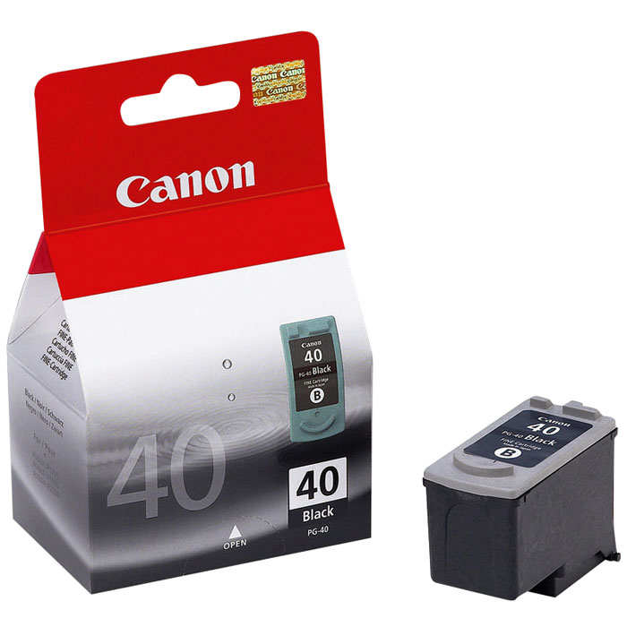 Canon PG-40BK, Black картридж для струйных МФУ/принтеров0615B025 Canon PG-40BK, Black картридж для струйных МФУ/принтеров0615B025Оригинальный черный картридж Canon PG-40 с пигментными чернилами.