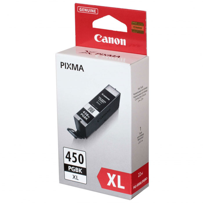 Canon PGI-450PGBK XL, Black картридж для струйных МФУ/принтеров6434B001 Canon PGI-450PGBK XL, Black картридж для струйных МФУ/принтеров6434B001Canon PGI-450PGBK XL - оригинальный струйный картридж Canon для принтеров и МФУ.