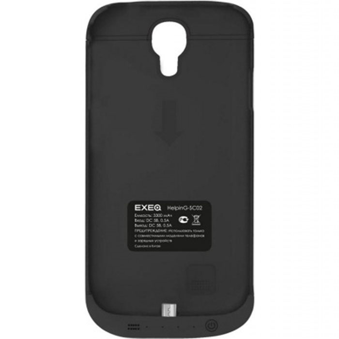 EXEQ HelpinG-SC02 чехол-аккумулятор для Samsung Galaxy S4, Black (3300 мАч, клип-кейс)HelpinG-SC02 BL EXEQ HelpinG-SC02 чехол-аккумулятор для Samsung Galaxy S4, Black (3300 мАч, клип-кейс)HelpinG-SC02 BLExeq HelpinG-SС02 – компактный и элегантный аксессуар, удачно сочетающий в себе защитный чехол и дополнительную батарею для Samsung Galaxy S4. Лаконичный дизайн чехла позволит легко и быстро поместить смартфон в чехол, а также надежно защитить заднюю панель смартфона от царапин, загрязнений и ударов. Встроенный аккумулятор обеспечит своевременную подзарядку вашему смартфону. Также в конструкции Exeq HelpinG-SС02 имеется специальная откидывающаяся подставка-ножка, которая позволит удобно расположить телефон для просмотра фильма, чтения или набора текста или видео-общения по Skype. Зарядка чехла-аккумулятора Exeq HelpinG-SС02 происходит от зарядного устройства телефона, причем заряжать оба устройства можно не извлекая телефон из чехла. Так для зарядки телефона необходимо подсоединить зарядное устройства к чехлу и нажать кнопку питания на чехле, а для зарядки чехла необходимо просто подсоединить зарядное устройство - и зарядка начнется автоматически. Аналогично происходит и...